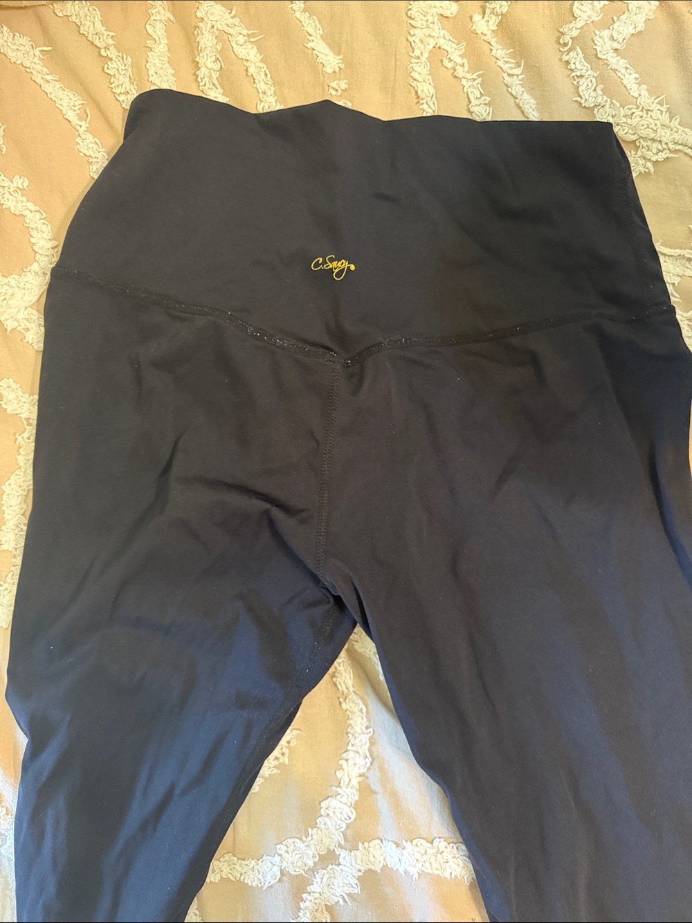 C. Saucy black leggings for scrub skirt